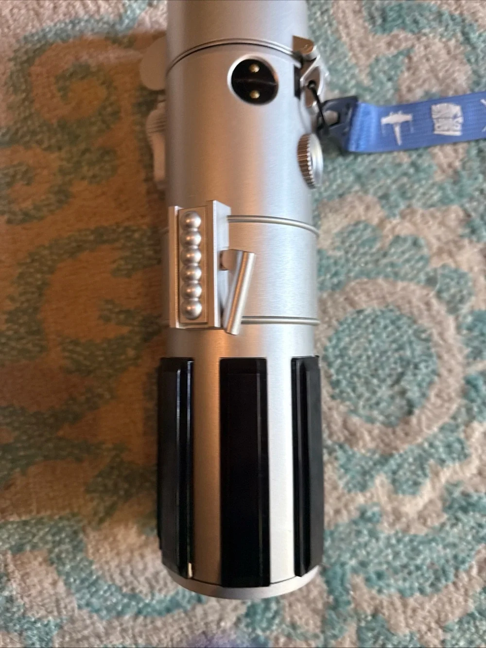 Disney Silver and Black Lightsaber Toy with Blue Strap